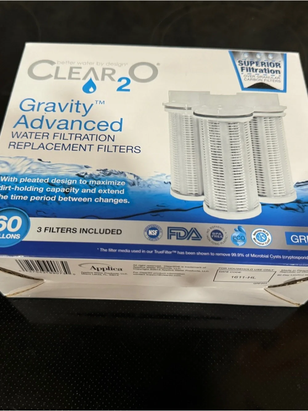Gravity Advanced White Water Filtration Replacement Filters (3-Pack)